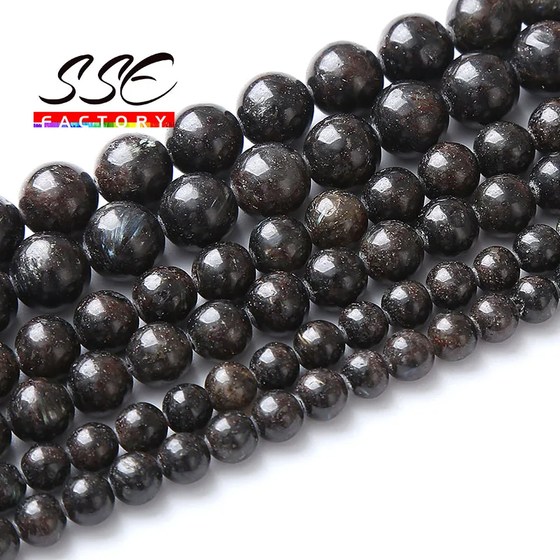 Natural Black Charoite Stone Beads Crystal Energy Healing Beads For Jewelry Making DIY Charms Bracelets Necklaces 6 8 10mm 15