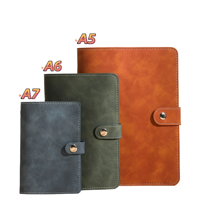 

A6/A7/A5 Loose-leaf Cash Budget Notebook Cover PU Book Case Loose-leaf Notebook Shell Notebooks and Journals Case Binder