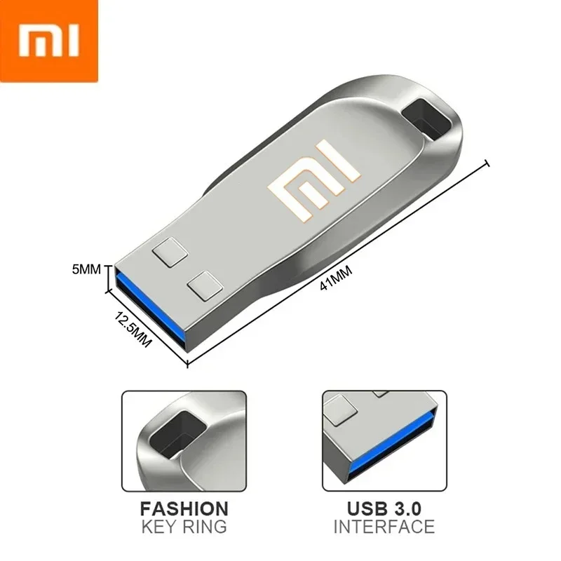 샤오미 플래시 드라이브, USB 3.0 미니 고속 금속 펜드라이브, 휴대용 드라이브, 방수 메모리 스토리지, U 디스크, 2TB, 1TB, 512GB 스틱