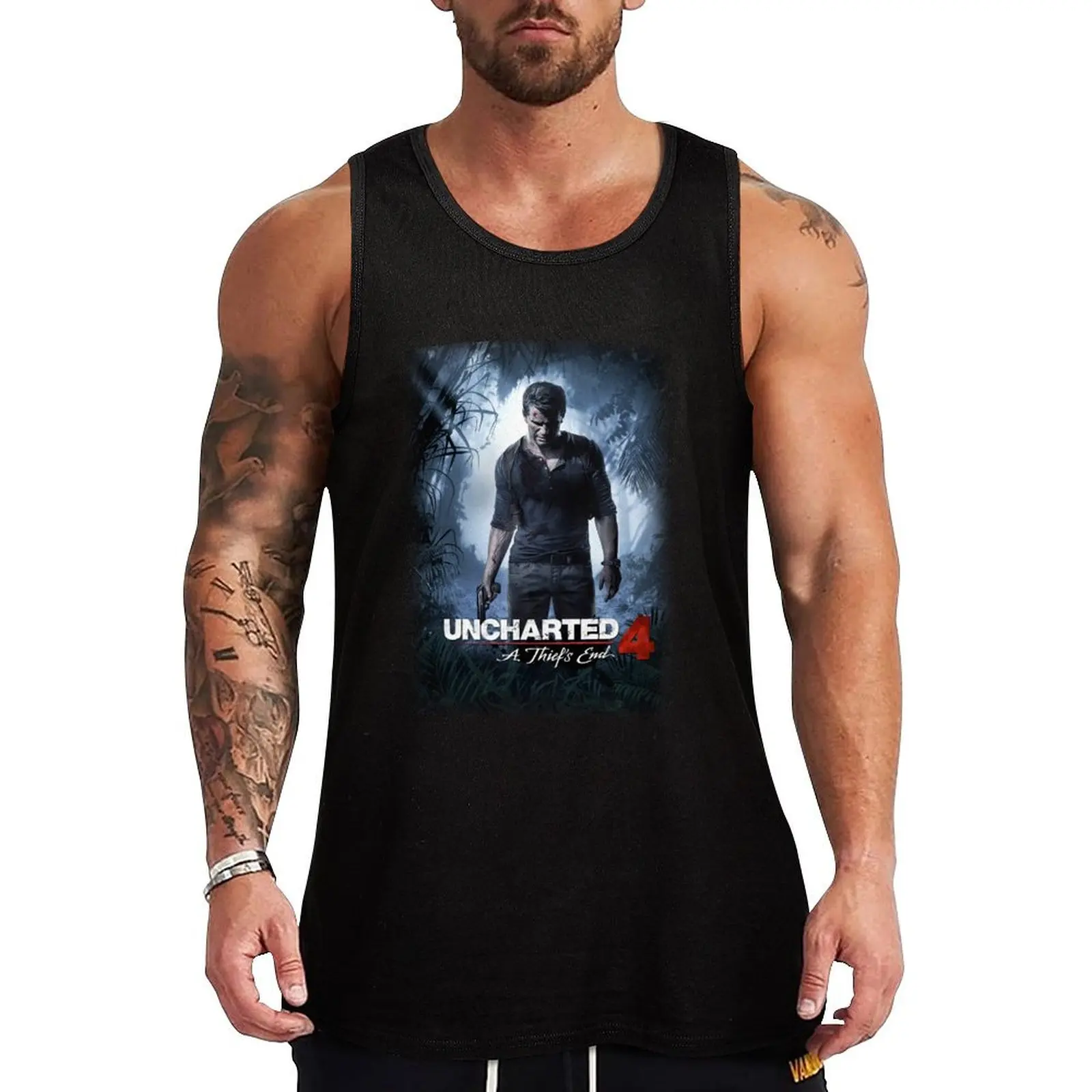 Uncharted 4 T-shirt Tank Top Workout Ready Tank Top Moisture Wicking Athletic Top