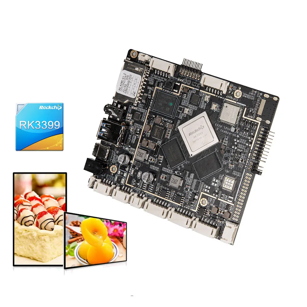 Small Android Embedded ARM Board RK3399 LCD PCBA with LVDS Driver Control Micro SD Card