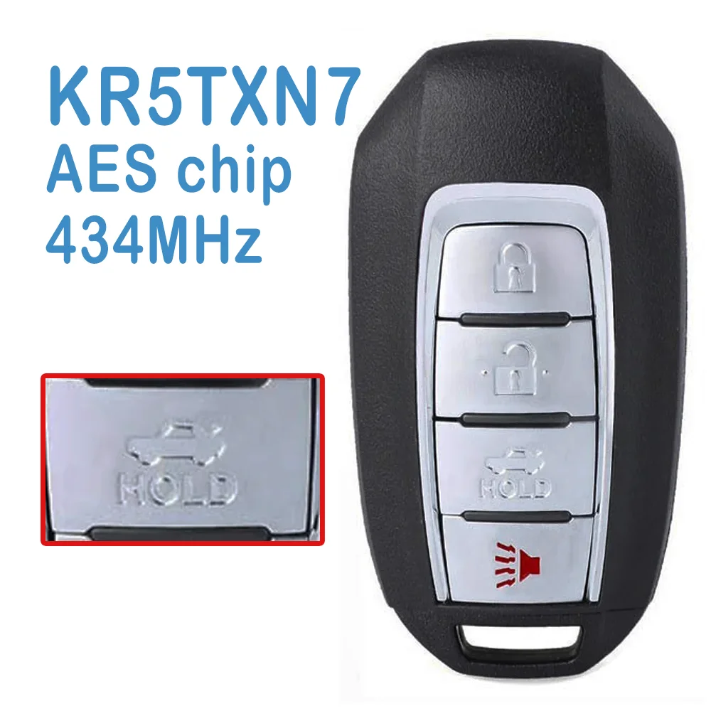 

KR5TXN7 Auto Smart Remote Control AES Chip 434MHz 3+1 Buttons S180144709 Replace Car Key For Infiniti QX60 2019 2020