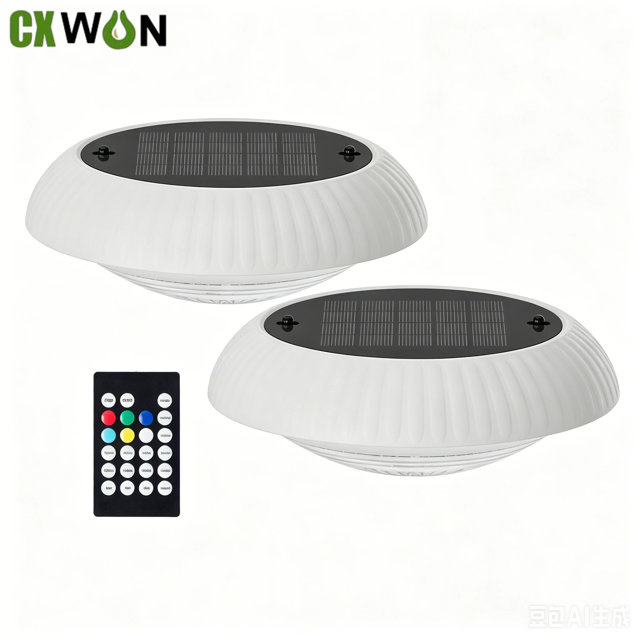 Solar Floating Pool Light, RGB Color Changing with Remote Control, IP67 Waterproof Solar Pool Lights for Ponds & Water Features,