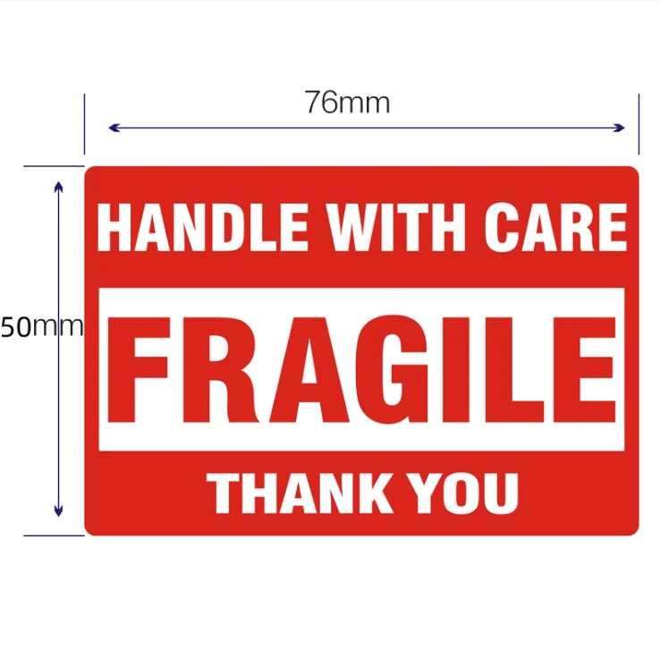Fragile Warning Label Stickers Please Handle with Care for Goods Shipping Express Label Packaging Mark Special Tag
