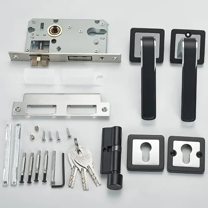 Split Door Lock Universal Door Handle Suitable for 35mm-50mm Thick Door 58 Lock Body Integrated Formation Chromium Household