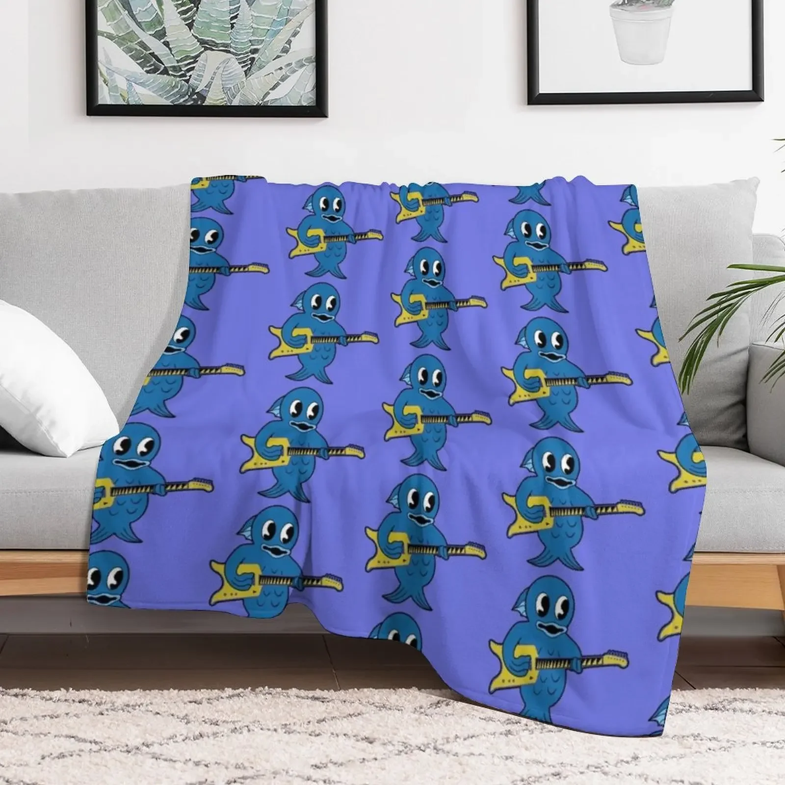 King Gizzard - Microtonal Fishie 2022 HQ version - All Proceeds to Charity Throw Blanket blankets and throws Travel Blankets