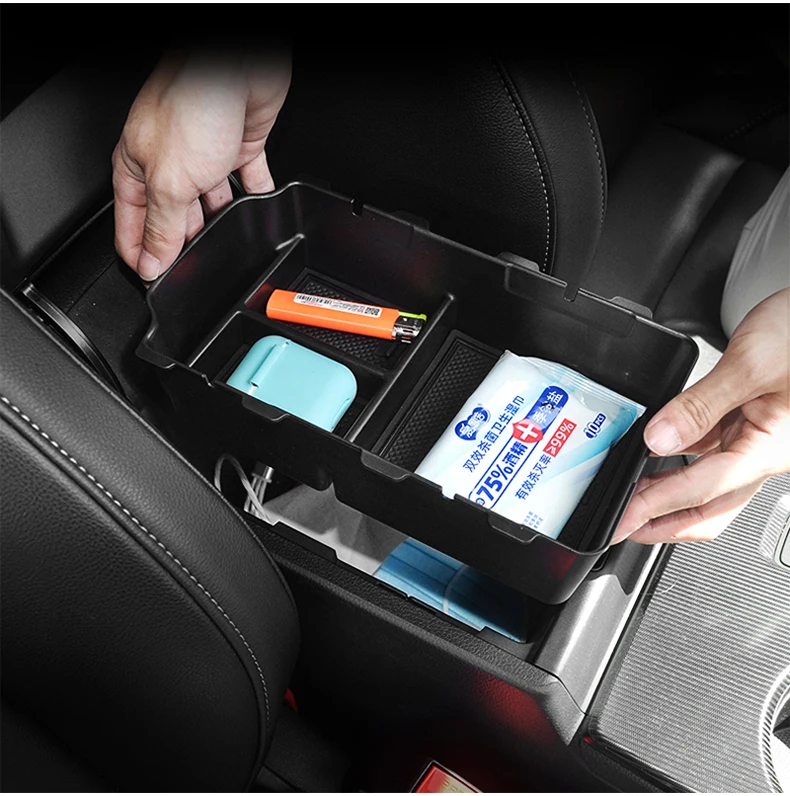 Für Honda Civic 11. Generation 2021 2022 2023 ABS-Kunststoff Mittelkonsole Armlehnen-Aufbewahrungsbox Organizer Ablage Dekorationszubehör – Detail 10