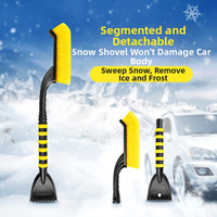 Snow Shovel Brushes Detachable Ice Scraper Multi-functional Snow Removal Ice Brushes Winter Car Cleaner Extendable Snow Shovel