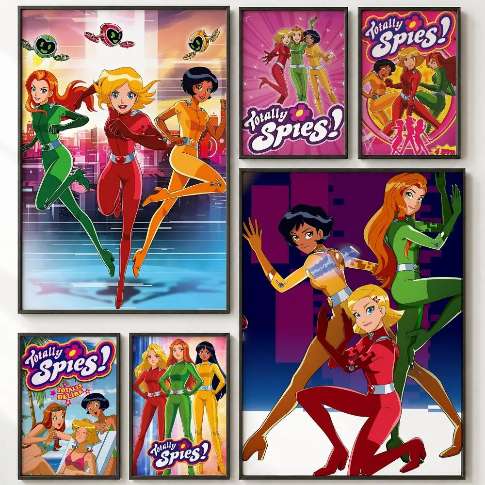 Anime Totally Spies! Poster HD poster wall art self-stick no-residue for home cafe office great gift