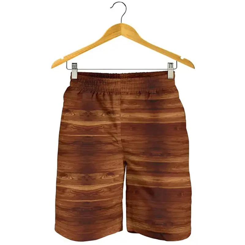 

Funny Wooden Floor Graphic Short Pants Summer Vintage Mens 3D Printed Beach Shorts Casual Personality Oversized Swim Trunks