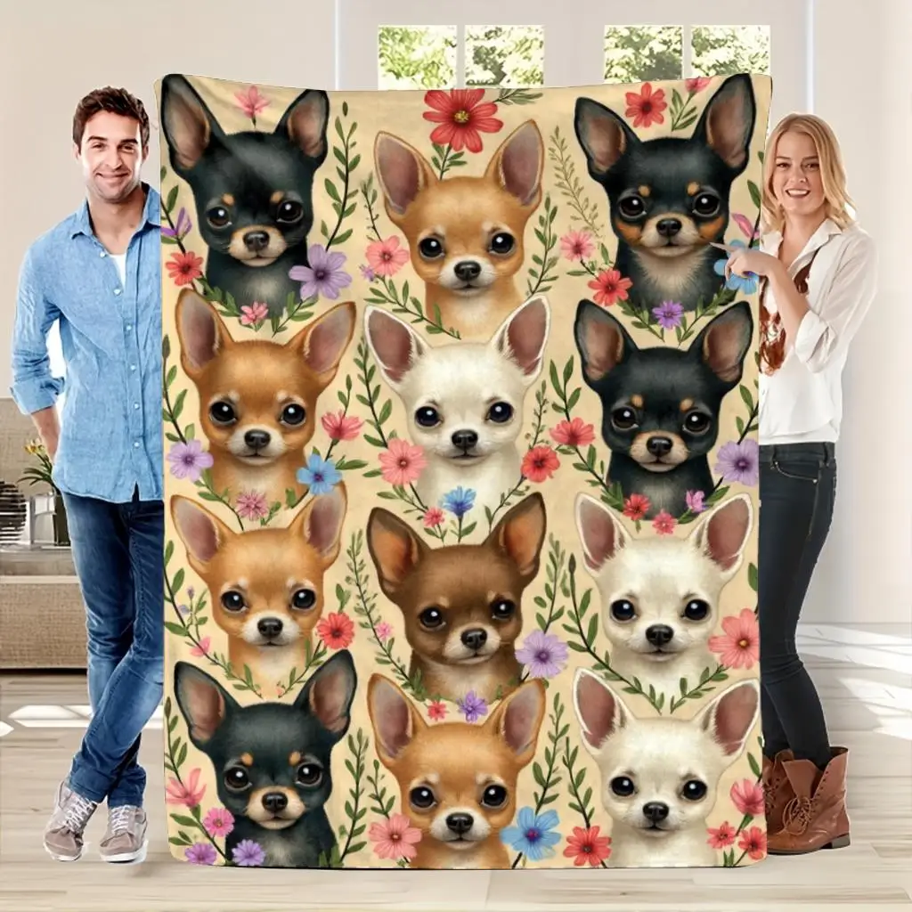 Chihuahua Lovers Soft Flannel Pet Blanket