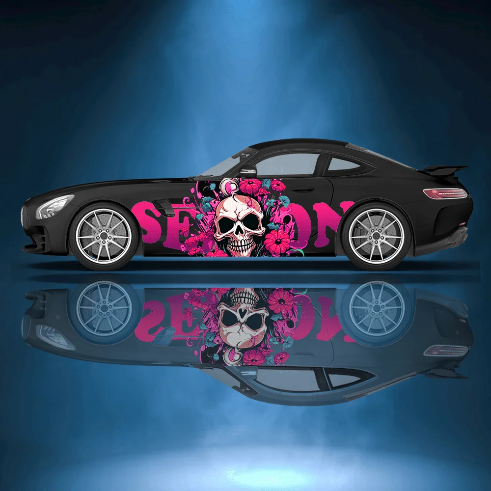 

Skull Pumpkin Letters Car Vinyl Wraps Decal Self-adhesive PVC Sticker Suitable for Trucks SUV Decoration Auto Accessories Gift