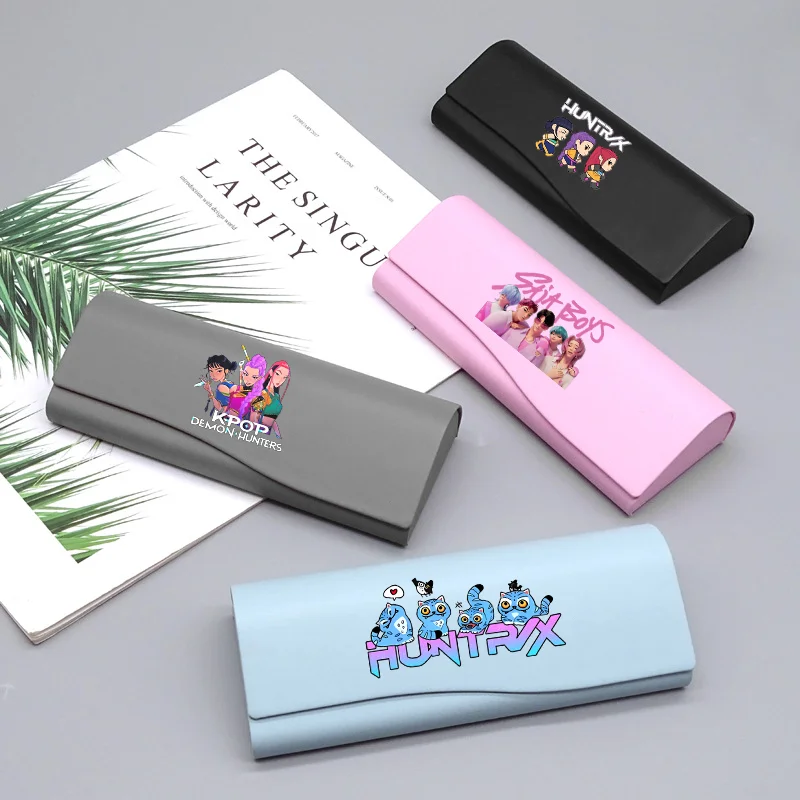 

Kpop Demon Hunters glasses case Cartoon anime pattern printed sunglasses box Pressure resistant storage box birthday party gifts