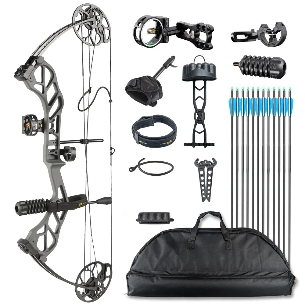 ARCHERY Starting 31 Beginner Compound Bow Hunting Bow And Arrow Package DL19-30" DW19-70lbs Archery Bow Kits OEM/ODM
