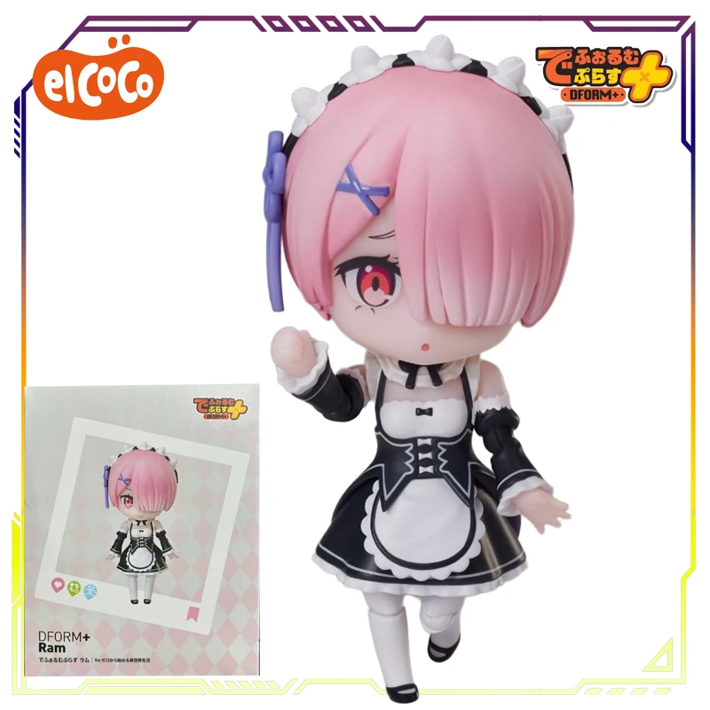 Elcoco original dform + re: life um mundo diferente da zero série lamb \ rem anime figura de ação modelo brinquedos presentes para meninos