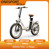 ONESPORT OT16-2 Adult Electric Bike 250W Motor 48V 15.6Ah Battery, 20-Inch Tires Urban Commuter Electric Bicycle