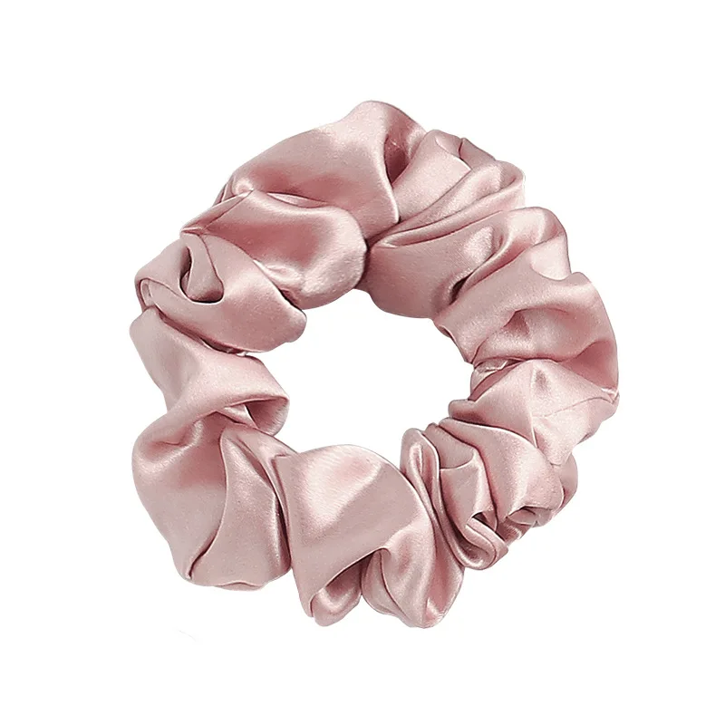 22 Momme 6A Grade Ture Silk 100% Pure Natural Mulberry Silk Scrunchies Silk Berries Rubber Bands Hair Ties Hair Accessories- 4cm