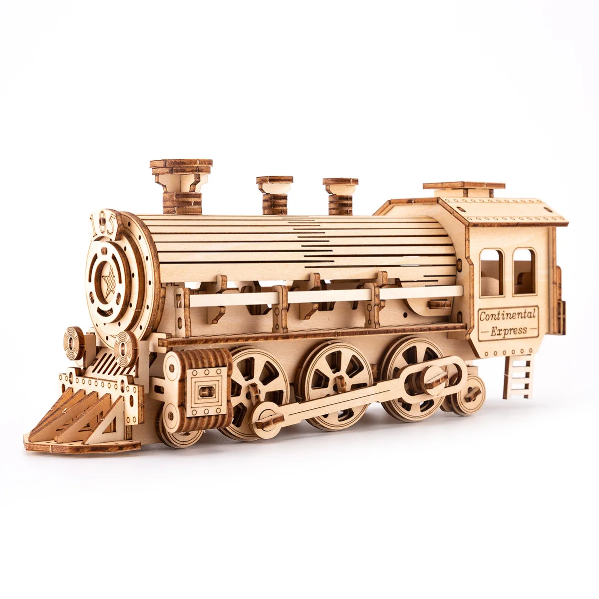 Steam Train Wooden Three-dimensional Puzzle 3D Retro Mechanical Model Assembled Building Blocks Toys Gifts