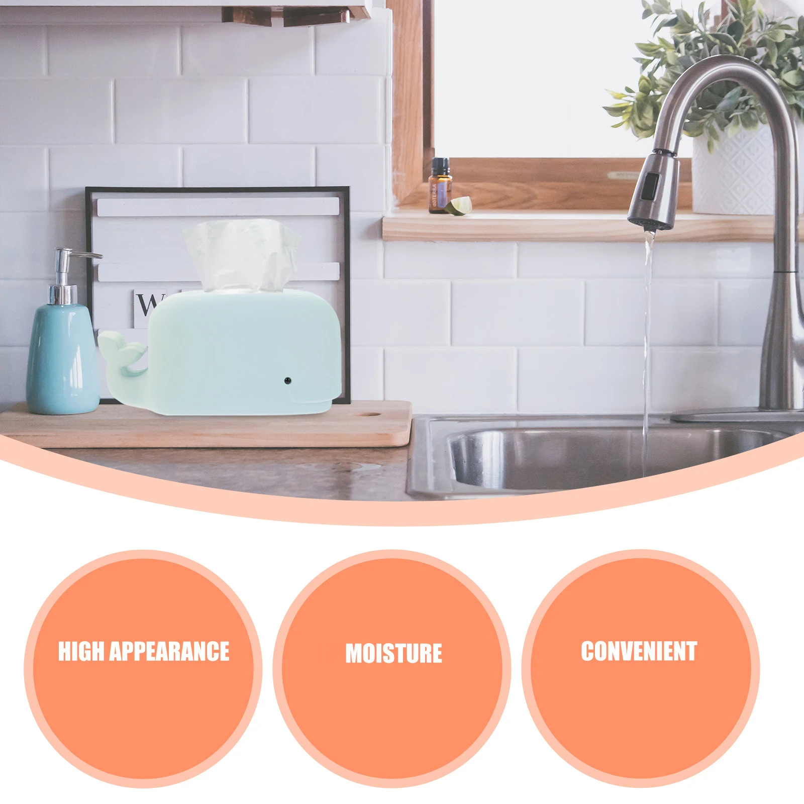 

1pc Creative Upgraded Tissue Box with Phone Holder Light Weight Portable Storage Case Home Office Use Napkin Organizer