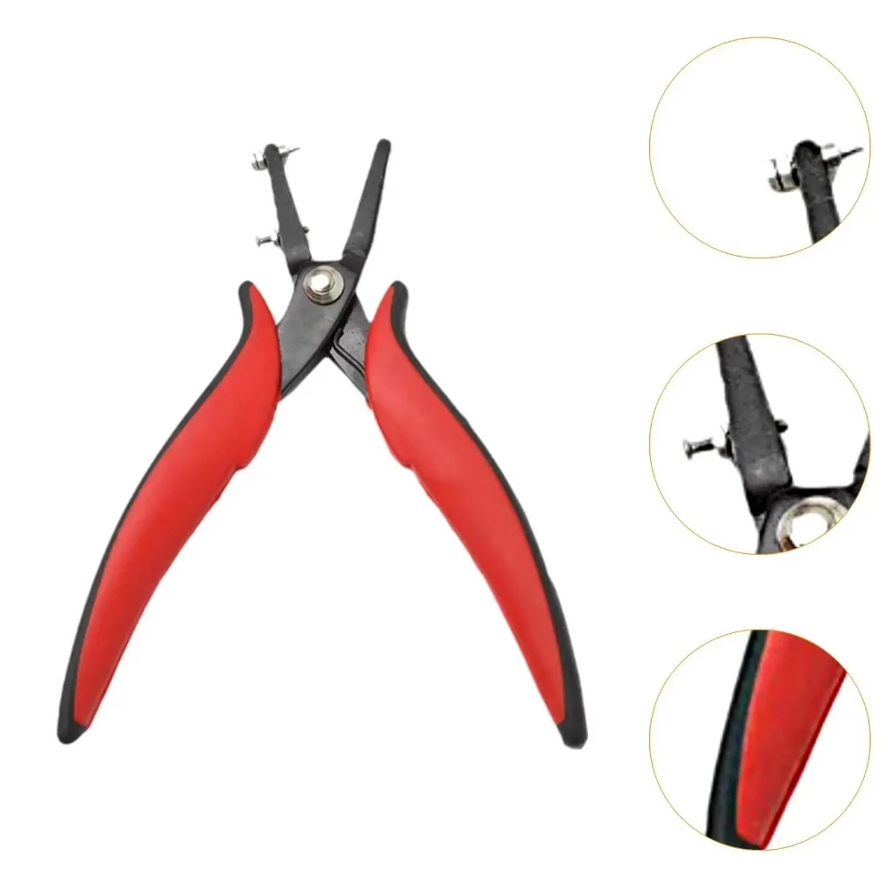 1.5/1.8mm Professional Rotary Leather Hole Punch Pliers Multi-Size Belt Watch Band for DIY Leather Craft Repair Hand Tool