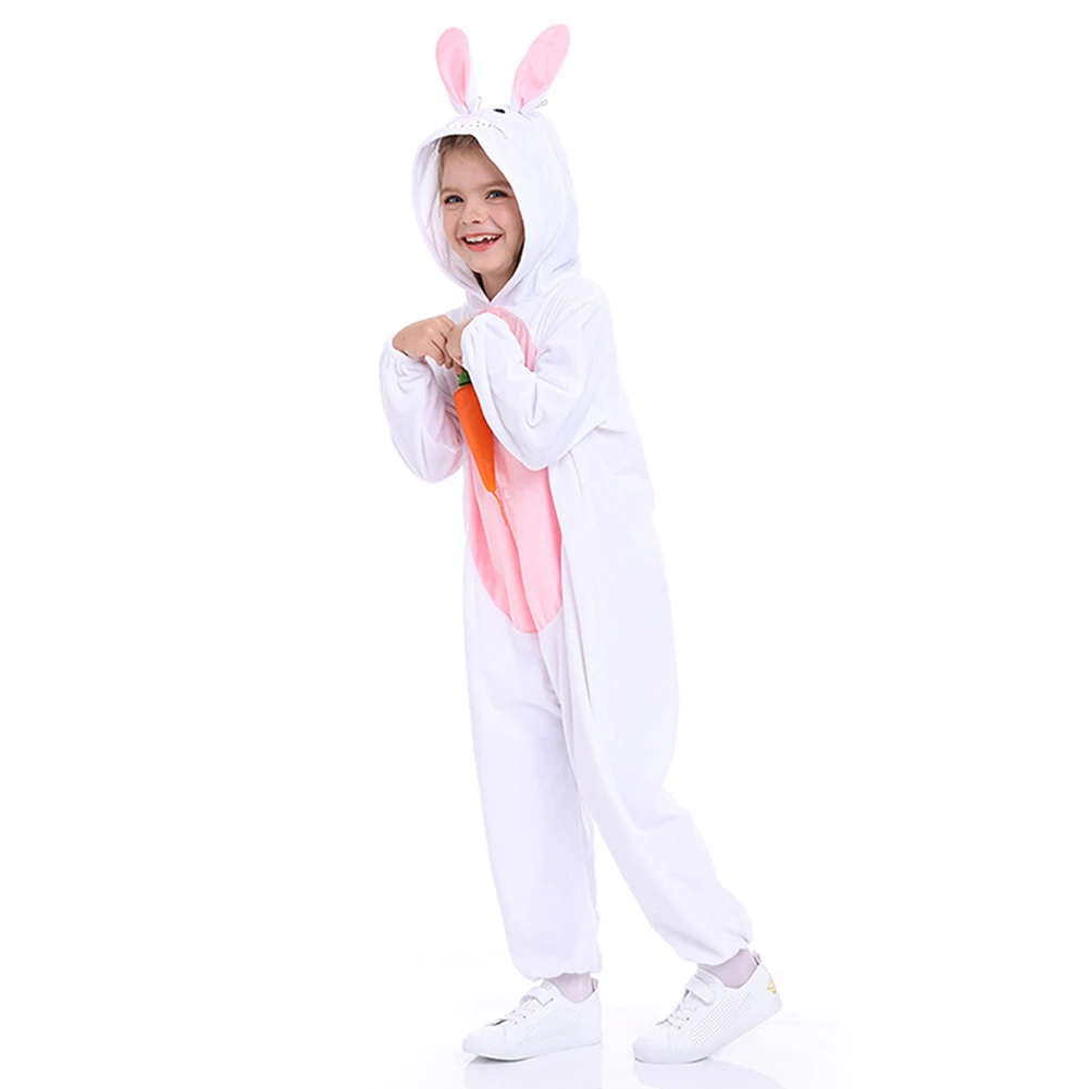 Kids Children Easter Bunny Cosplay Costume Jumpsuit Pajamas Bathrobe Girls Boys Outfits Halloween Carnival Party Roleplay Suit