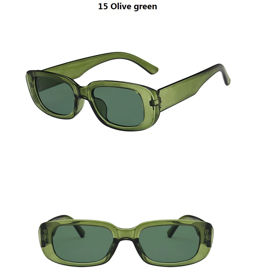 28PCS Kleine Rechteck Muster Sonnenbrille Für Frauen Vintage Marke Designer Quadrat Sonnenbrille Weiblichen Brillen Anti-glare UV400 – Detail 14