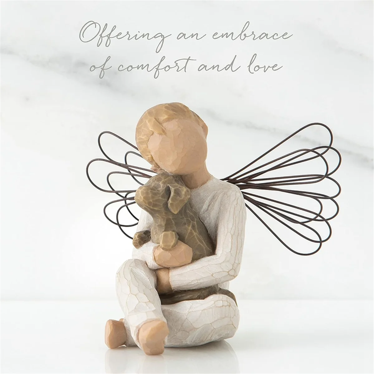 Embracing My Happiness Tabletop Resin Decor Ornament Figure Sympathy Pet Memorial Gift Ornament Craft Gift D