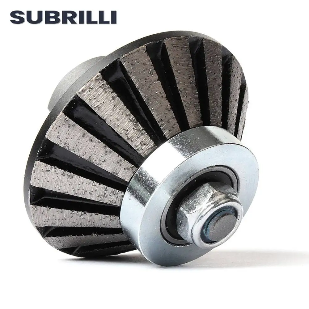 Subrilli e20/f20/o20/a30/v30 diamante perfil roda moagem roteador bit demi bullnose borda ferramenta de corte abrasivo