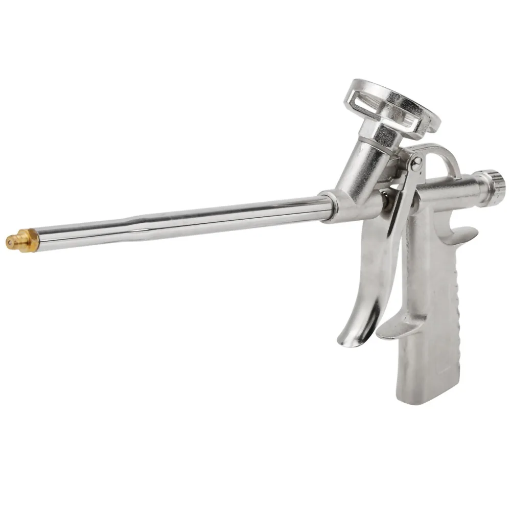 Aluminum Material Foam Expanding Spray Gun Ergonomic Design Trigger Control Sealant Dispensing Gun PU Insulating Applicator