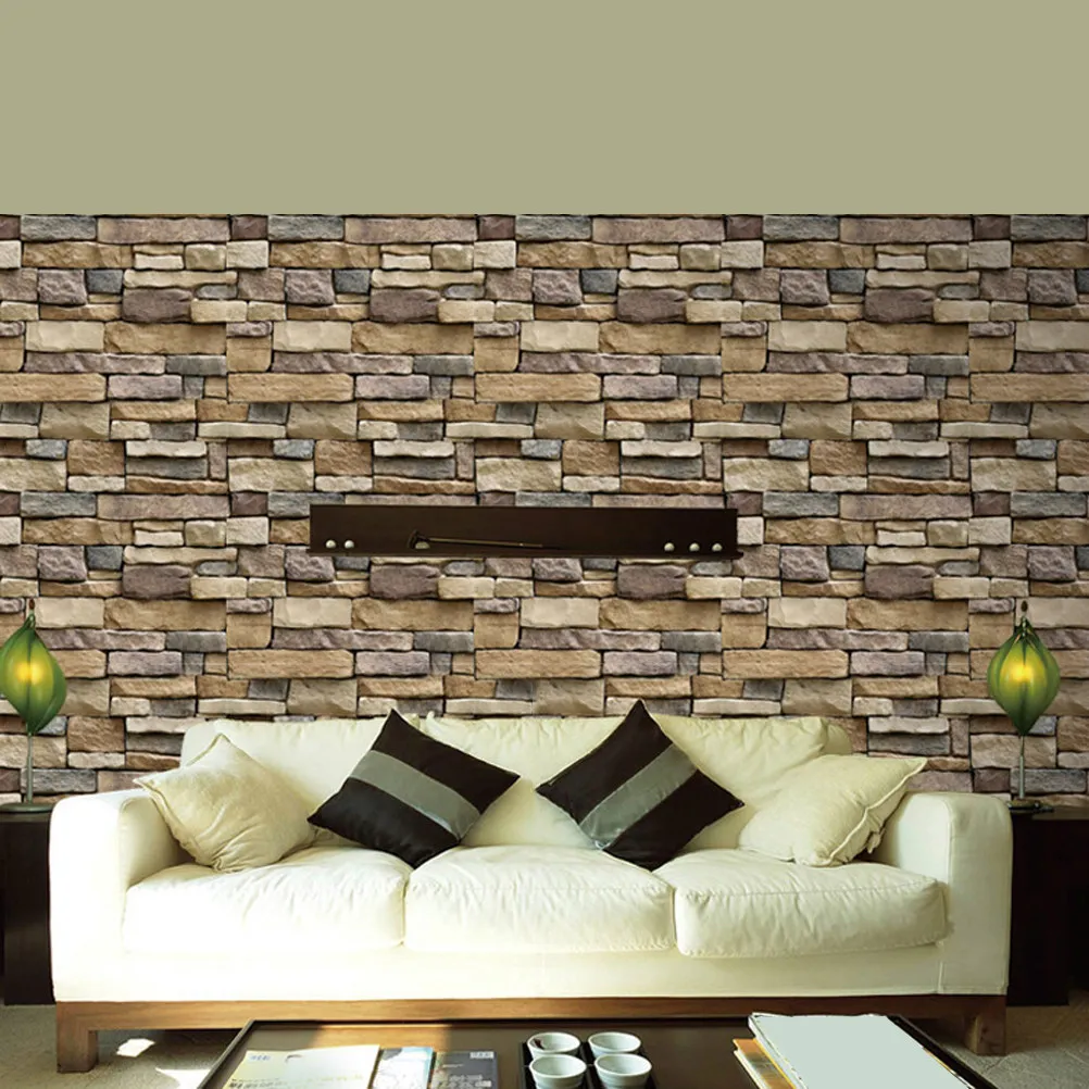 Autocollants PVC 3D, papier peint décoratif, décorations murales pour couloir, anti-salissure, imperméable, chambre à coucher, salon, mur en pierre