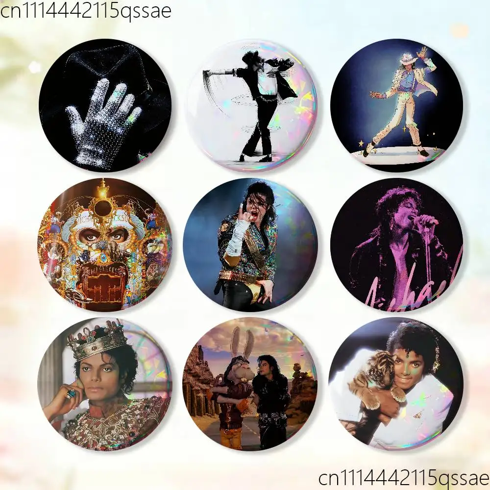 Thriller M-Michael Jackson Badge Tinplate Soft Button Pin Brooch Metal Badge Custom Jewelry Accessories Hat Bag Lapel