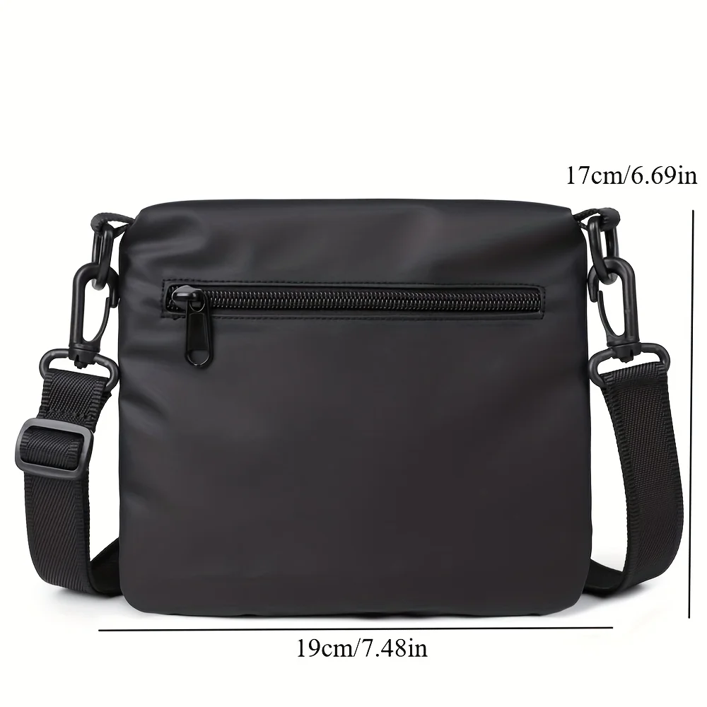 Neue mehrschichtige Unisex-Umhängetasche mit Reißverschluss, lässige Crossbody-Tasche, trendiger Herrenrucksack, wasserabweisend – Detail 7