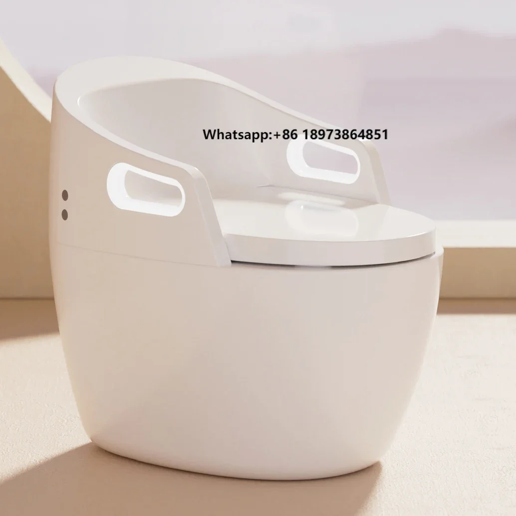 

New Design Armrest Semi-ring Back Design Floor Mounted Intelligent Water Closet Bathroom Ceramic Automatic Smart Toilet Commode