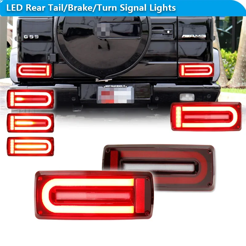 لمرسيدس بنز G-Class عربة W463 G500 G550 G55 G63 G65 AMG الذيل الخلفي/أضواء الفرامل الديناميكية LED بدوره أضواء الإشارة 1999-2018