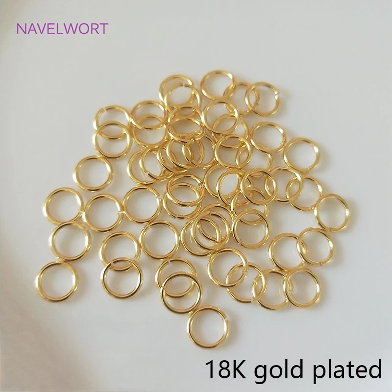 Multi Size 14K/18K Gold Plated Open Jump Ring Connecting Rings For Jewelry Making Brass Split Rings Jewelry And Accessories