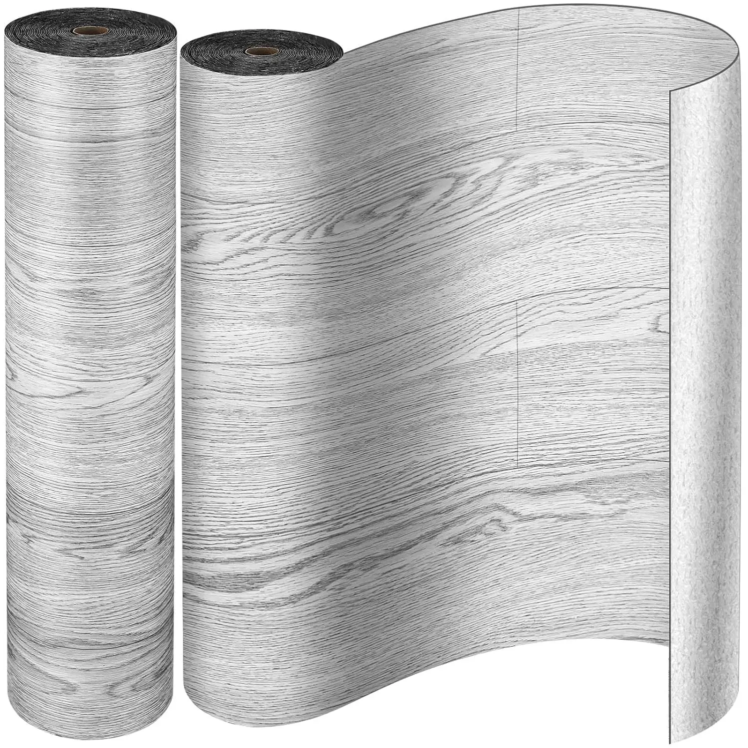 

2 Rolls Self-Adhesive Floor Sticker Thicken Wood Grain Floor Stickers For Cement Floors Waterproof Wear-resistant Home Decor