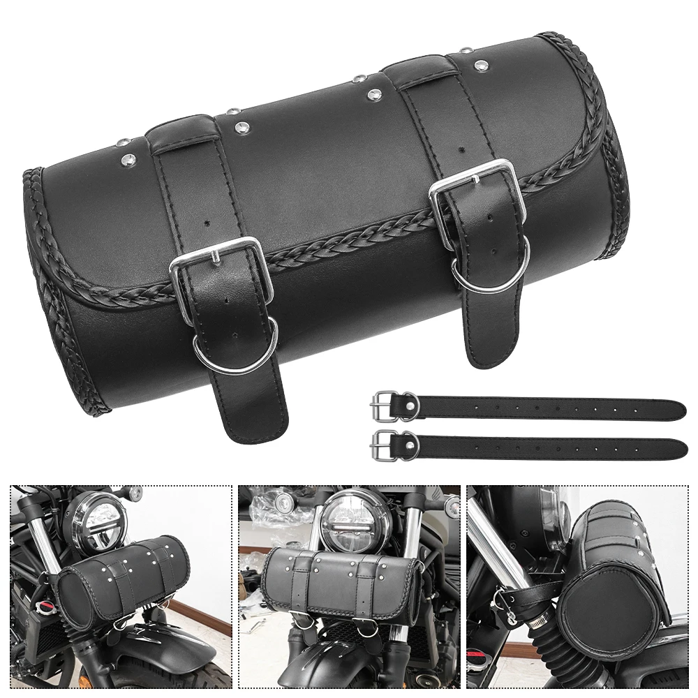 Motorcycle Fork Tool Bag SaddleBag Storage Pouch Luggage Handlebar For Ducati Diavel for Aprilia Buell For Yamaha V Star 1100