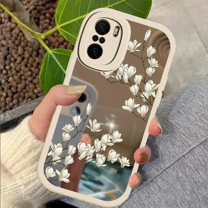 Flower Case For Xiaomi Redmi 12 12C 12 C Phone Cases For Redmi K20 K40 A1 A2 9A 9C 9 10 10C 12 12C Mirror Shockproof Soft Cover