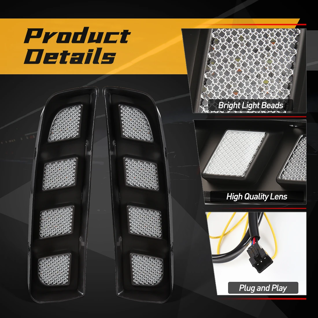 3 Colors DRL For Honda Civic Type R 2018 2019 2020 2021 10th Generation LED Daytime Running Light Dynamic Turn Signal Lamps 12V