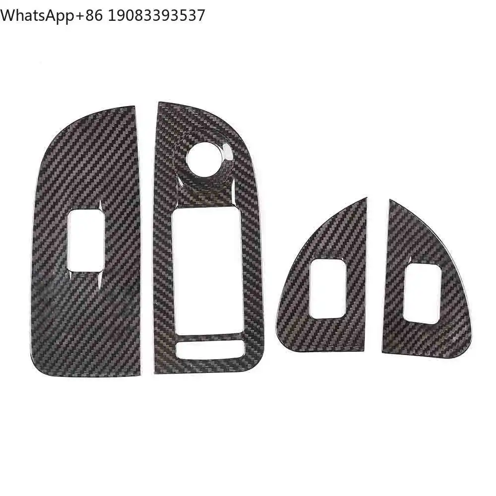 

Hot Selling Real Carbon Fiber 3K Twill Weave Glossy Finish Luxury Switch Cover Protection for Alfa Romeo Giulia Interior Trim