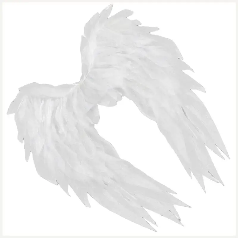 코스프레 이벤트 및 무대 쇼에 적합한 극적인 블랙 흰색 오간자 날개 가벼운 디자인