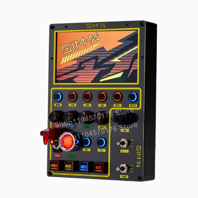 PC Simulated Racing Car Central Control Box RGB Dazzle Color Instrument Control Box For Thrustmaster Fanatec For Logitech Simagi