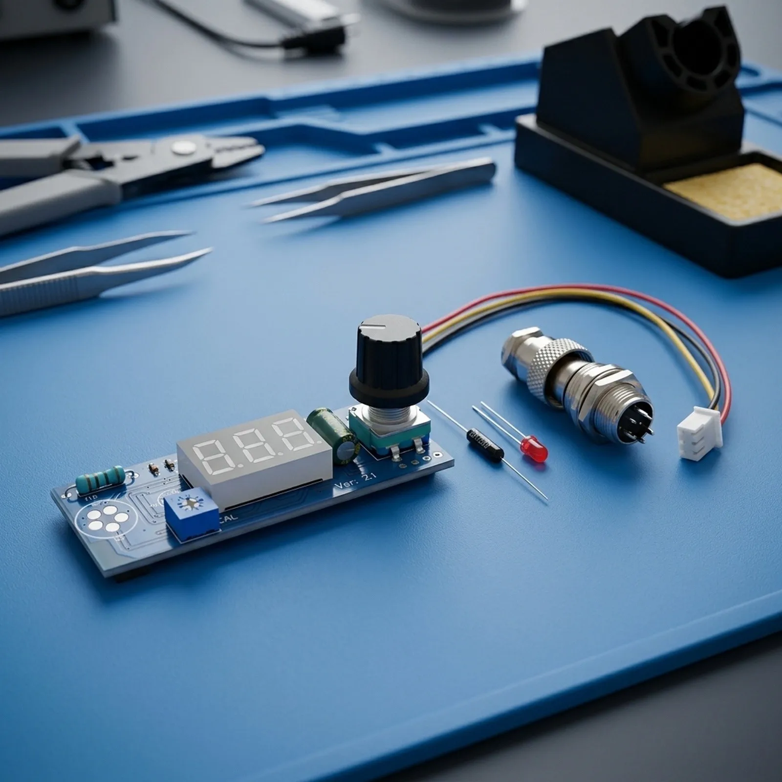 Electronics Soldering Iron Control Kit with 12V 24V Input Support Designed for T12 Soldering Iron Handles in Technical Education