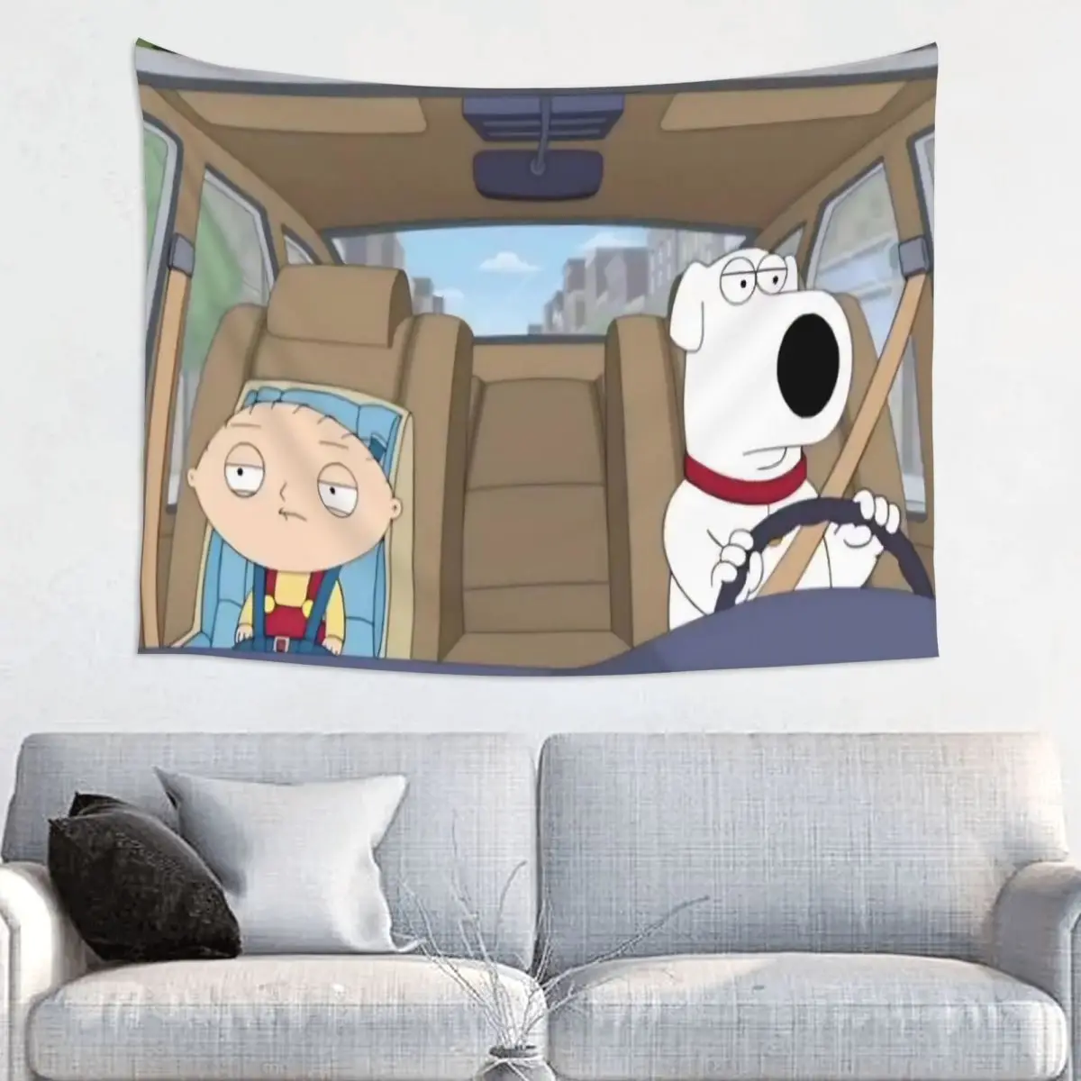 Familys Guys Anime Tapestry Hippie Fabric Wall Hanging Stewarts Brian Dog Wall Decor Background Cloth Art Blanket