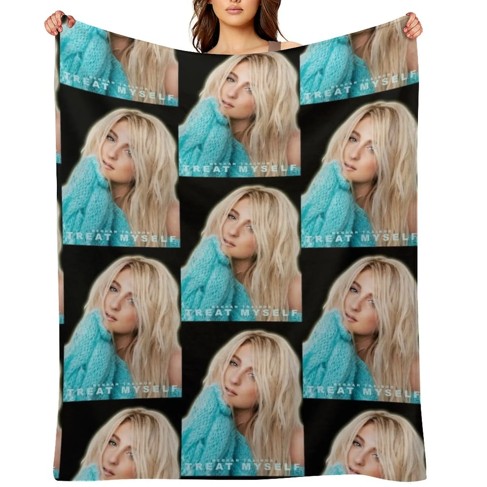

MEGHAN TRAINOR - TREAT MYSELF Throw Blanket Sleeping Bag Hairys Sofa Throw Loose Blankets