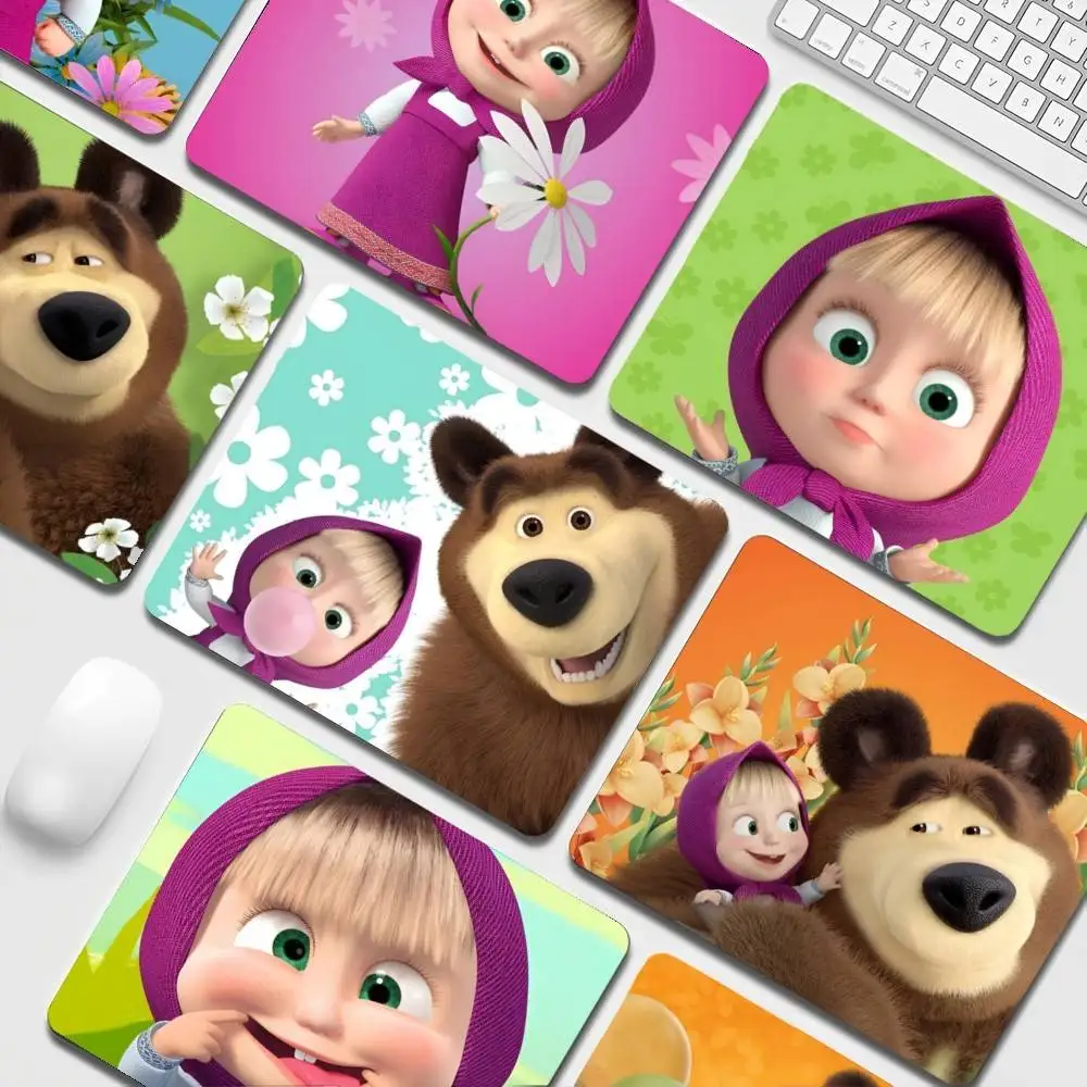 M-Masha و B-Bears عدم الانزلاق Lockedge سرعة نسخة لعبة الكمبيوتر لوحة المفاتيح طاولة مكتبية حصيرة أرخص كأس الحصير بساط للمكتب ديكور المنزل #1