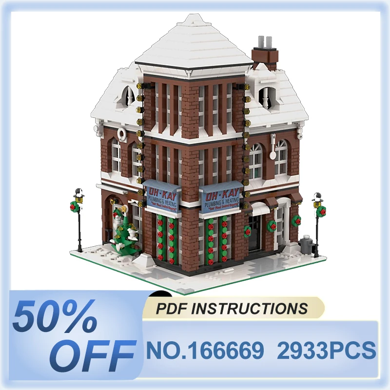 

MOC-166669 Plumbing & Heating Services Apartment Street View Model Building Blocks Bricks Assembly Toys Christmas Gifts For Kids