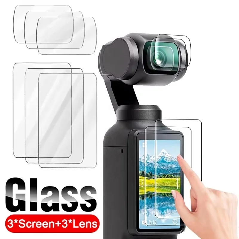 For DJI OSMO Pocket 3 Screen Protectors Camera Lens HD Tempered Glass Film For DJI Osmo Pocket 3 Full Coverage Protective Film
