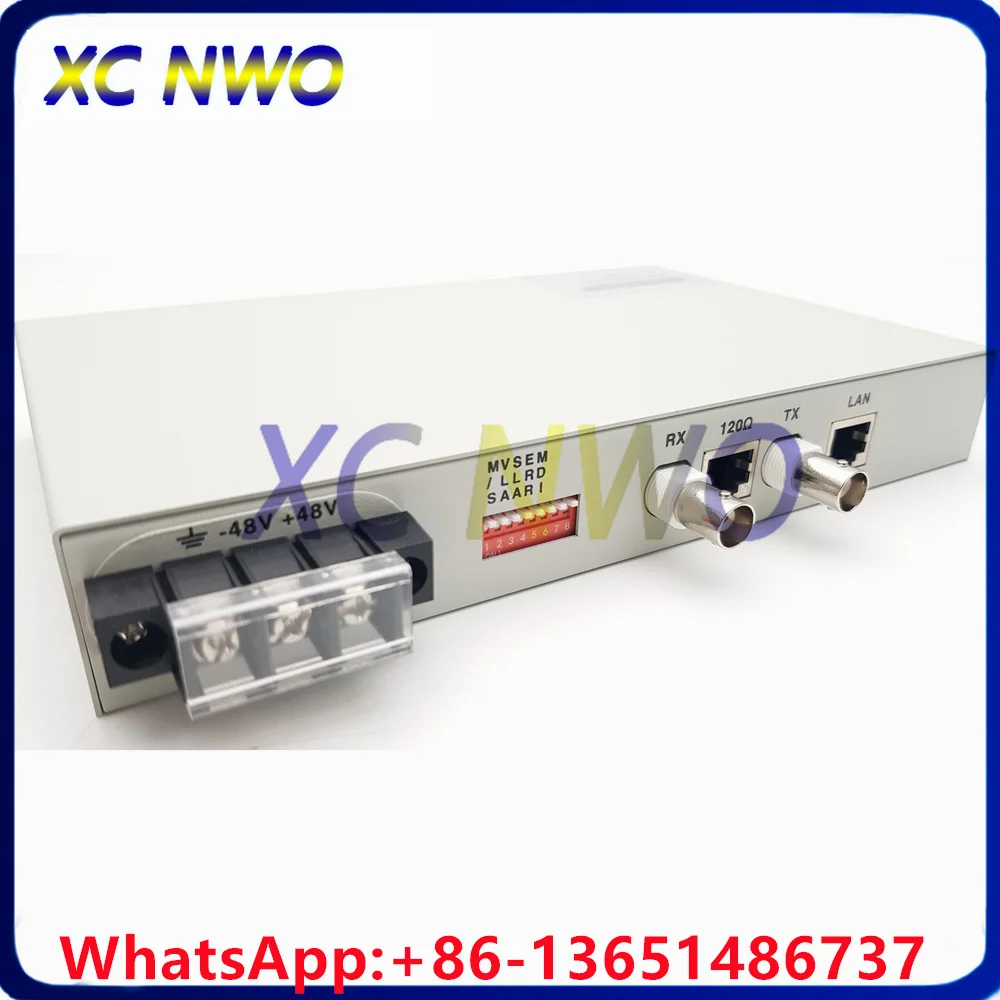 Single E1 Protocol Converter E1（75/120ohms)  to Ethernet Bridge Interface Converter Photoelectric Switch,DC48V Power