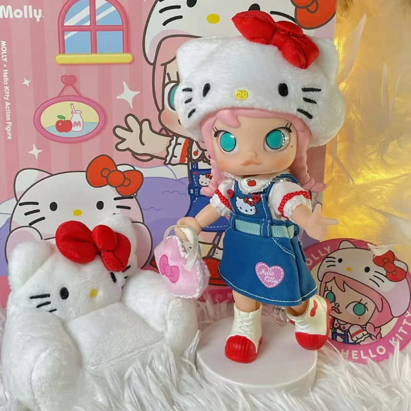 Original 13cm Molly Pink Molly Nutcracker Bjd Joint Movable Anime Figure Model  Collection Kawaii Model Xmas Kids Toys